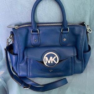 Michael Kors Royal Blue Leather Crossbody Purse